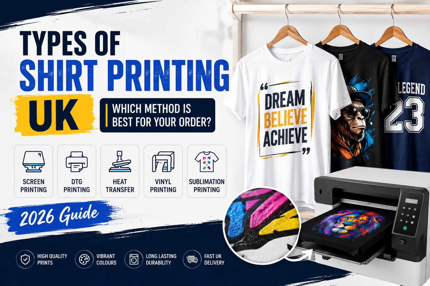 Types of Shirt Printing UK: Which Method Is Best for Your Order? (2026 Guide)