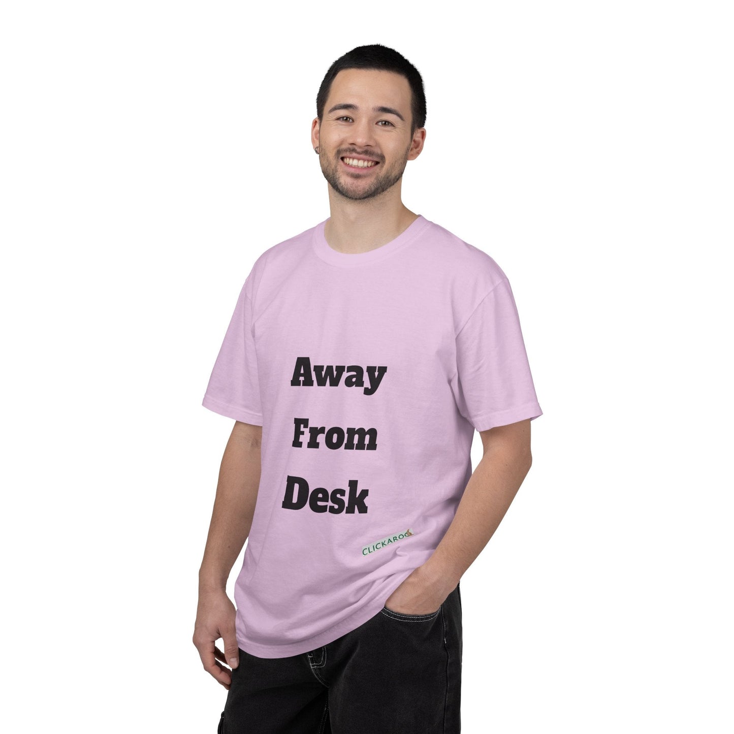 Buy Printed White T Shirts Online For Unisex | White T Shirts For Office Professionals With Quote -"Away From Desk" Printify