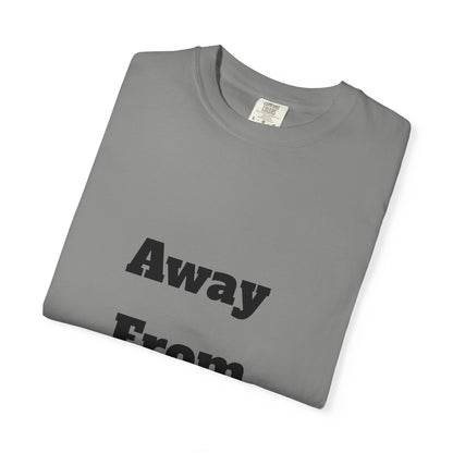 Buy Printed White T Shirts Online For Unisex | White T Shirts For Office Professionals With Quote -"Away From Desk" Printify
