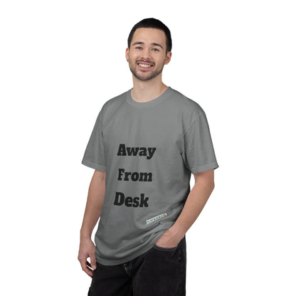 Buy Printed White T Shirts Online For Unisex | White T Shirts For Office Professionals With Quote -"Away From Desk" Printify