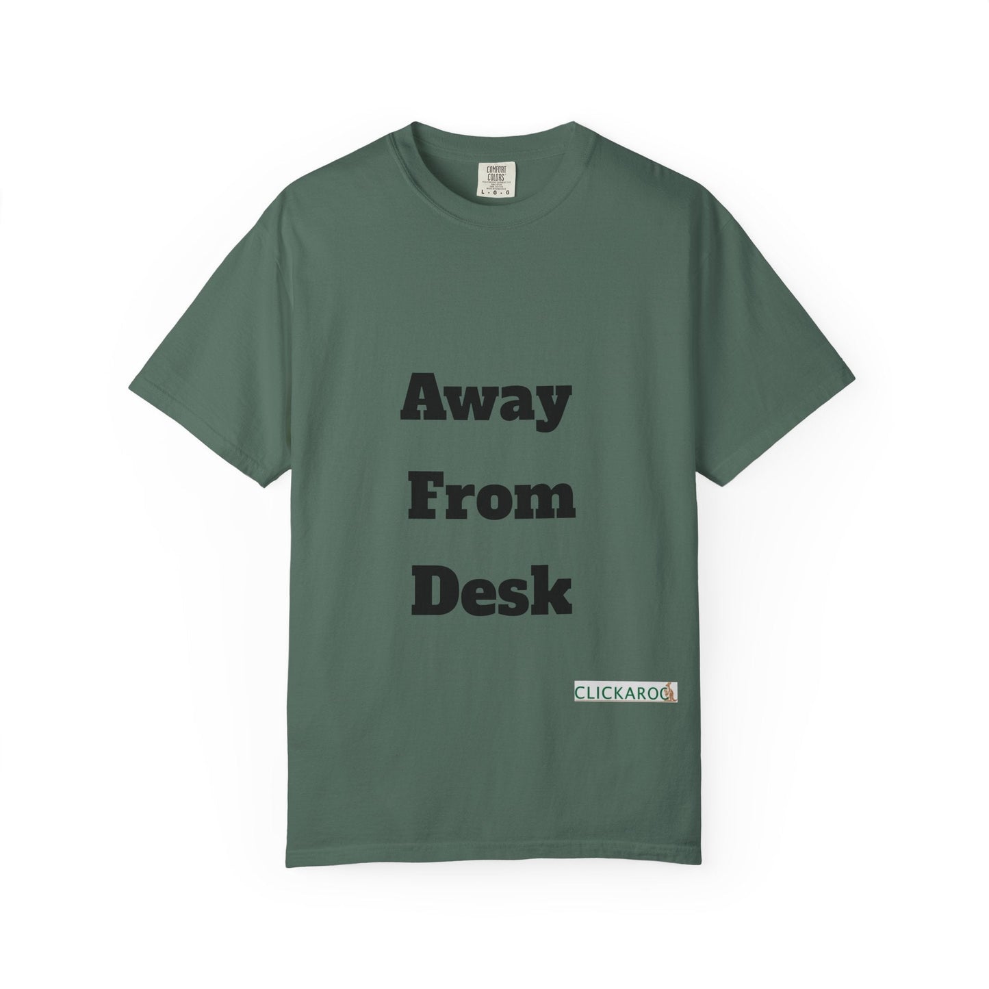 Buy Printed White T Shirts Online For Unisex | White T Shirts For Office Professionals With Quote -"Away From Desk" Printify