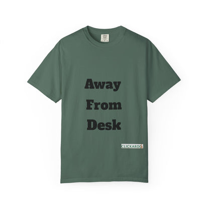 Buy Printed White T Shirts Online For Unisex | White T Shirts For Office Professionals With Quote -"Away From Desk" Printify