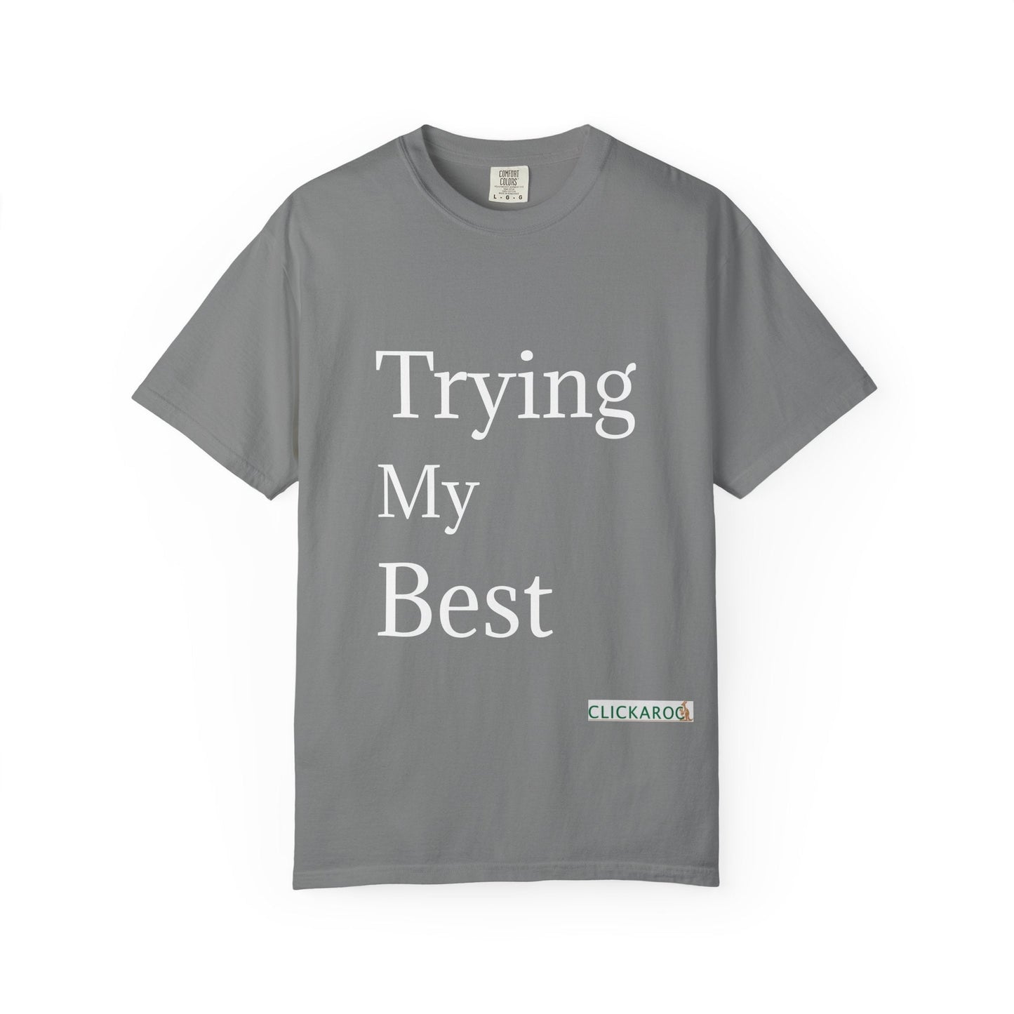 Buy Trying My Best Minimal Black T-Shirt Funny Unisex Printed T-Shirt Printify
