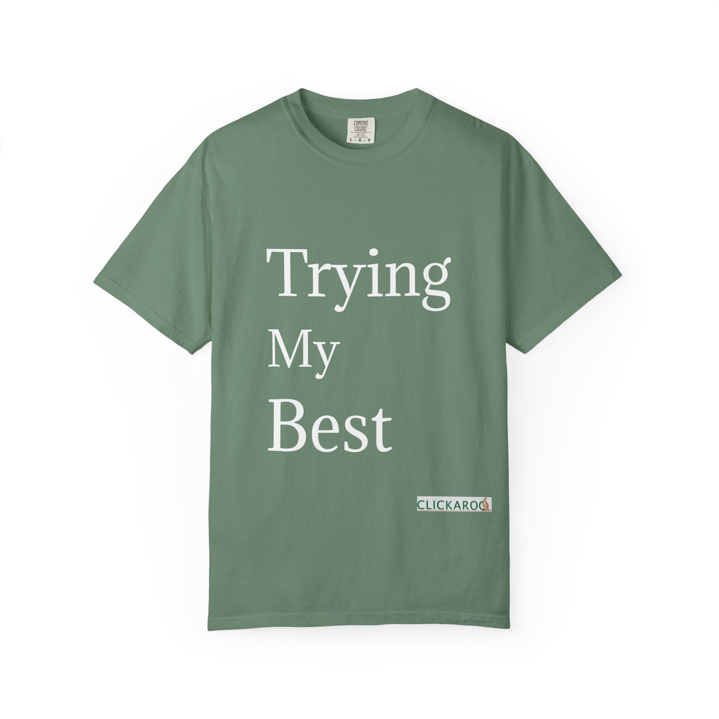 Buy Trying My Best Minimal Black T-Shirt Funny Unisex Printed T-Shirt Printify