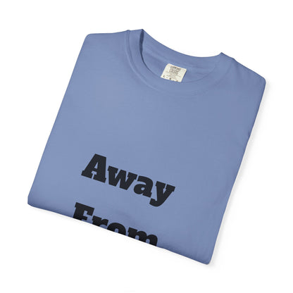 Buy Printed White T Shirts Online For Unisex | White T Shirts For Office Professionals With Quote -"Away From Desk" Printify