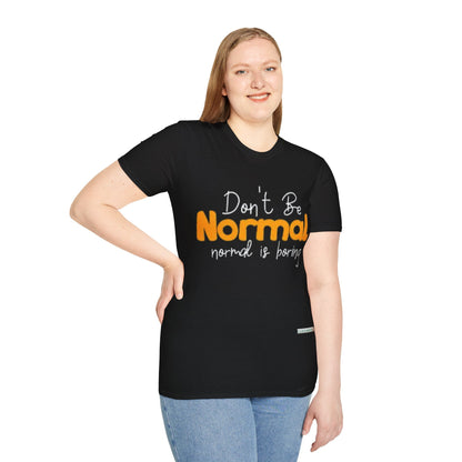 Normal Retro Logo T-Shirt Casual Vintage-Inspired Graphic Tee for Men & Women Printify