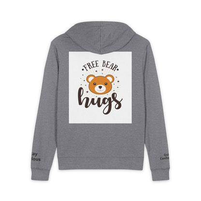 Free Bear Hugs Hoodie — Cute Teddy Graphic Full-Zip Zip-Up