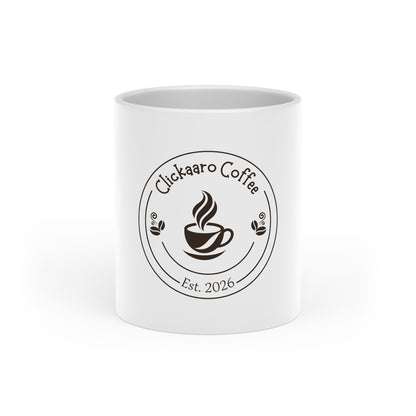 Clickaaro Coffee Logo Mug — Est. 2026 Ceramic Coffee Cup