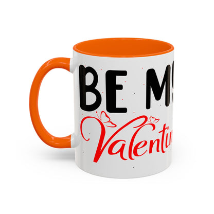 Buy Printed Coffee Mugs Online | White Ceramic Mugs Online With Quote "Be My Valentine" Printify