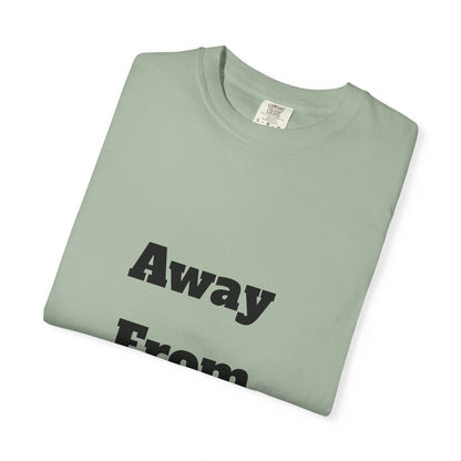 Buy Printed White T Shirts Online For Unisex | White T Shirts For Office Professionals With Quote -"Away From Desk" Printify