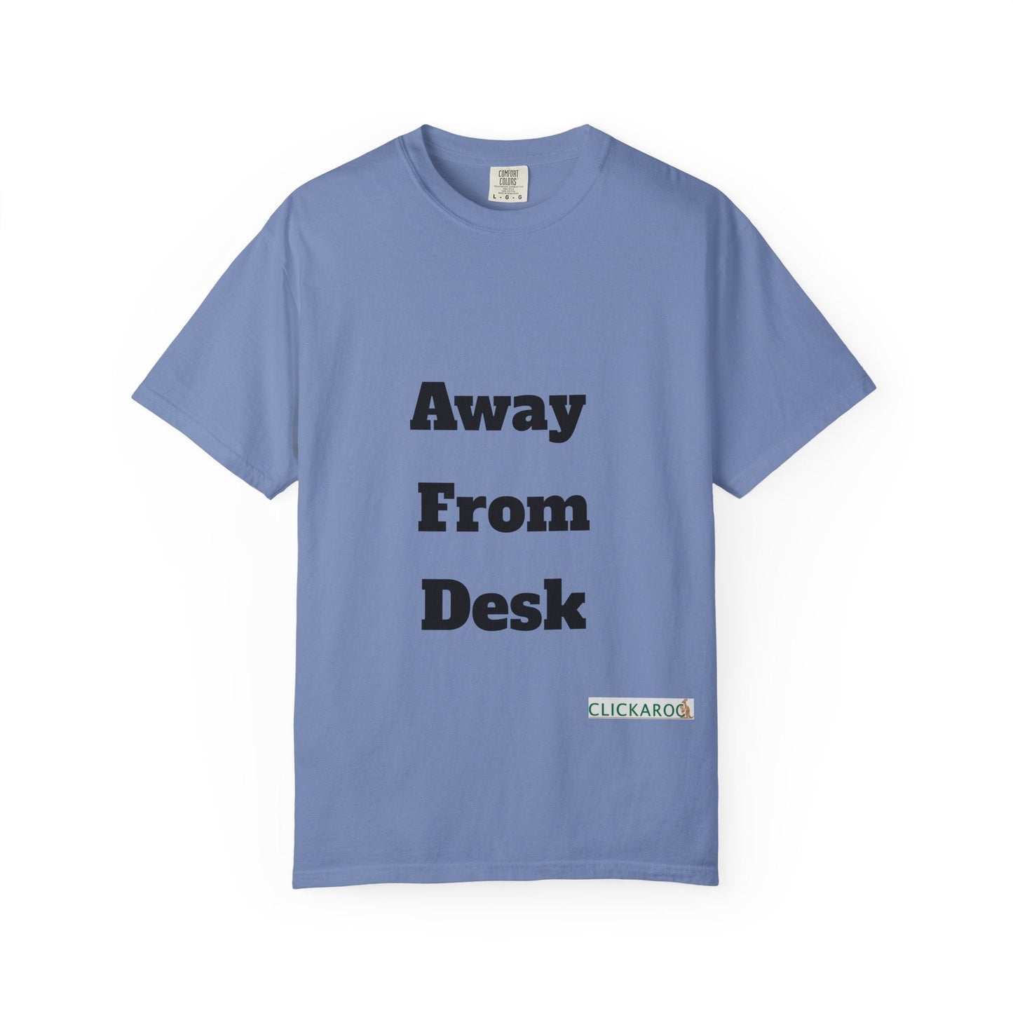 Buy Printed White T Shirts Online For Unisex | White T Shirts For Office Professionals With Quote -"Away From Desk" Printify