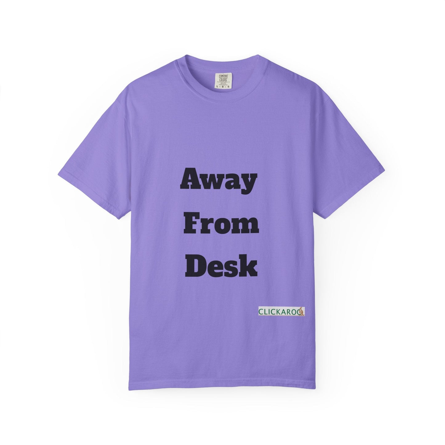 Buy Printed White T Shirts Online For Unisex | White T Shirts For Office Professionals With Quote -"Away From Desk" Printify