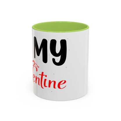 Buy Printed Coffee Mugs Online | White Ceramic Mugs Online With Quote "Be My Valentine" Printify