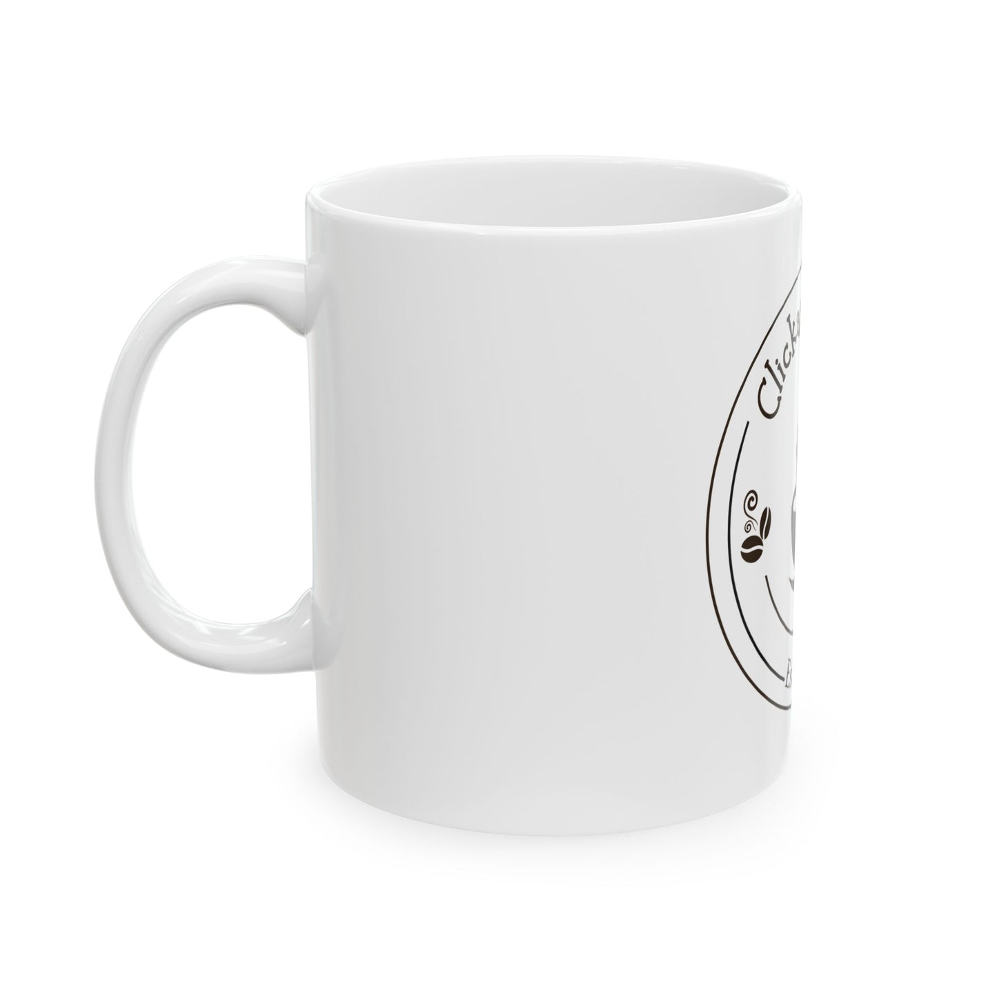 Coffee Mug — Clickaaro Coffee Logo Mug (Est. 2026) — 11oz & 15oz Ceramic