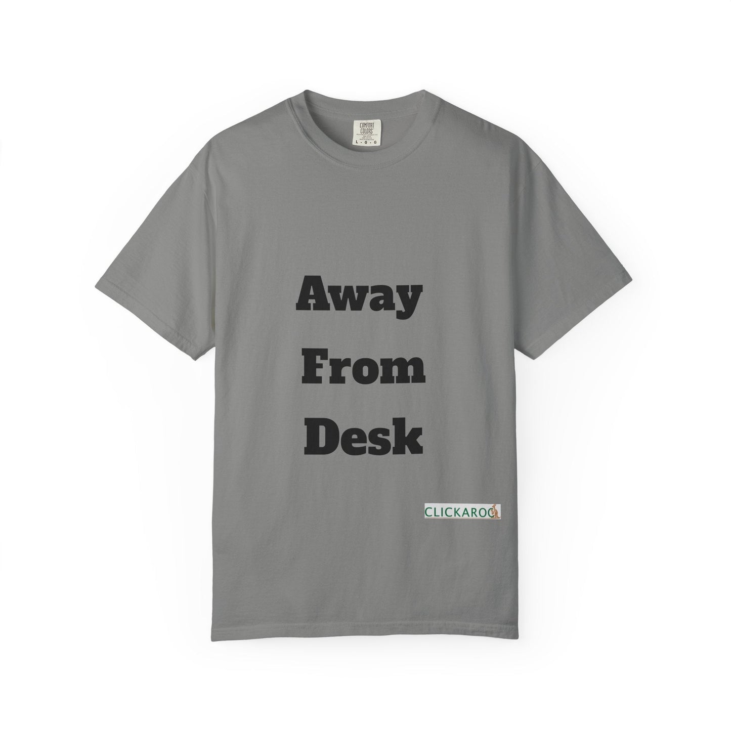 Buy Printed White T Shirts Online For Unisex | White T Shirts For Office Professionals With Quote -"Away From Desk" Printify