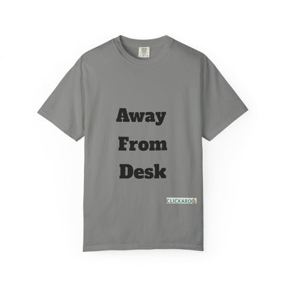 Buy Printed White T Shirts Online For Unisex | White T Shirts For Office Professionals With Quote -"Away From Desk" Printify