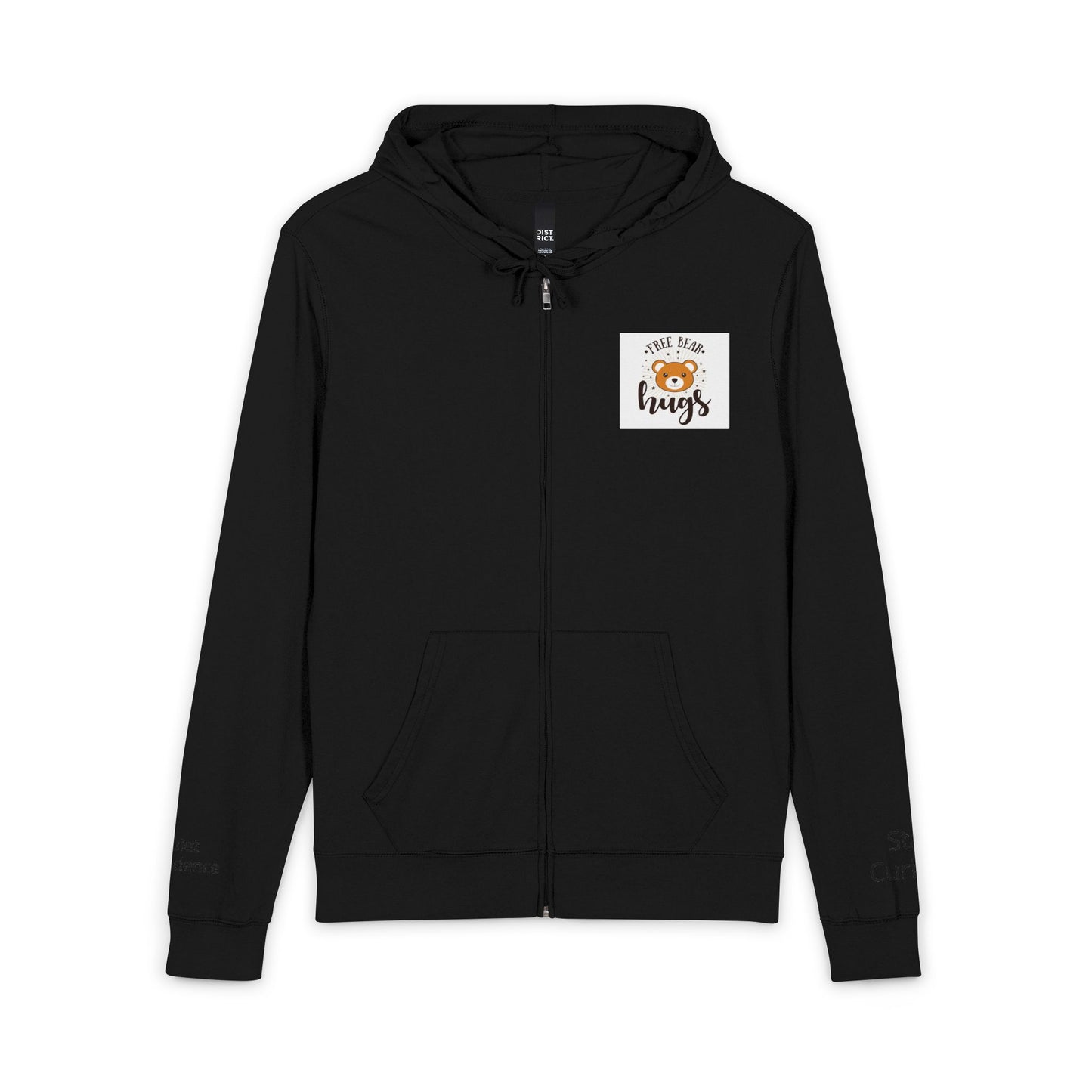 Free Bear Hugs Hoodie — Cute Teddy Graphic Full-Zip Zip-Up