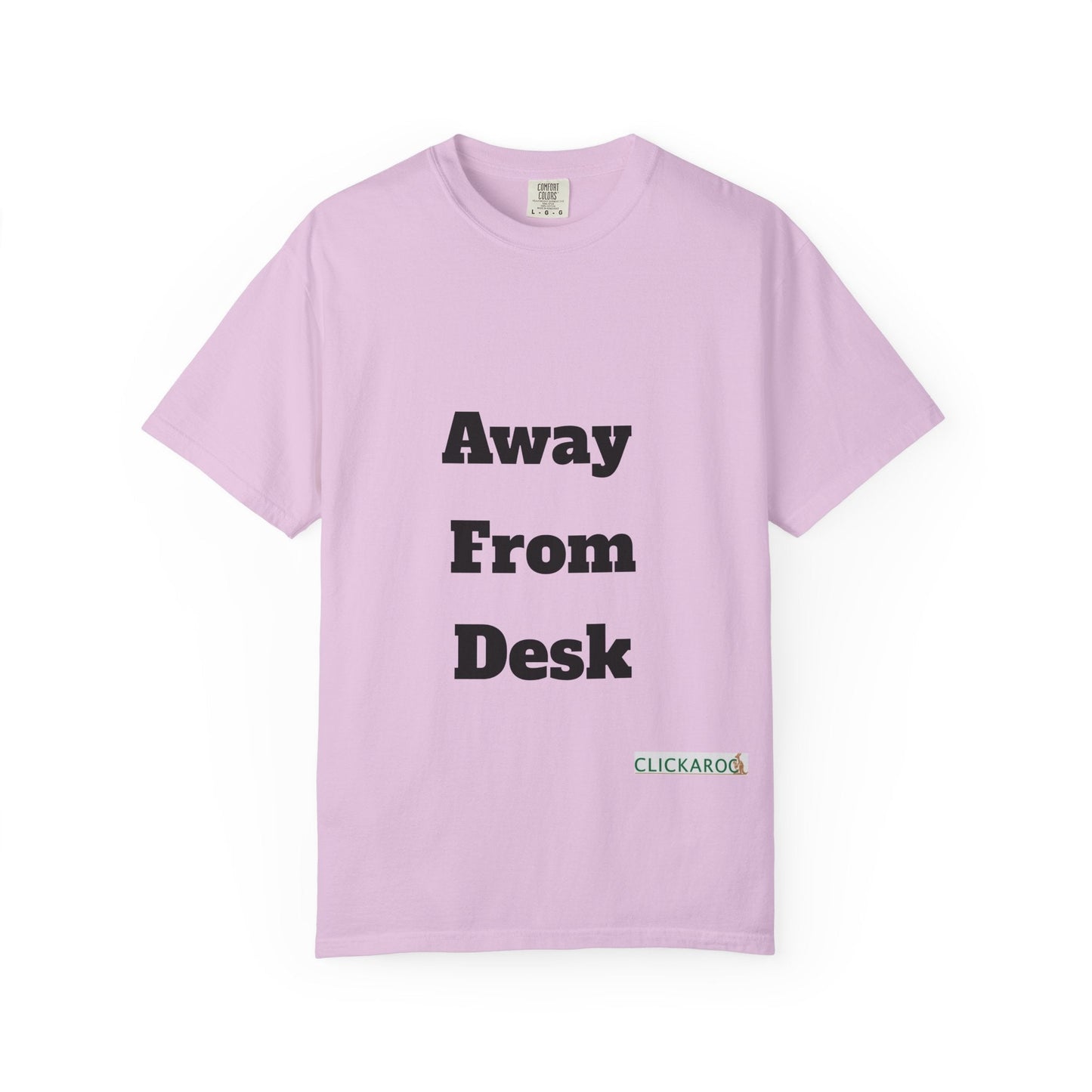 Buy Printed White T Shirts Online For Unisex | White T Shirts For Office Professionals With Quote -"Away From Desk" Printify