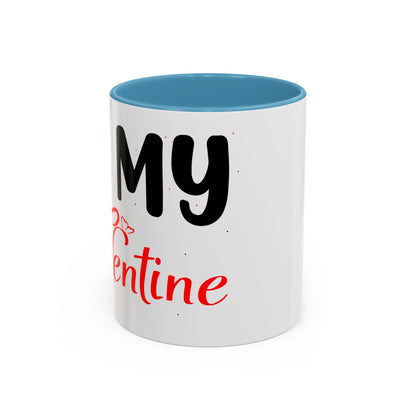 Buy Printed Coffee Mugs Online | White Ceramic Mugs Online With Quote "Be My Valentine" Printify