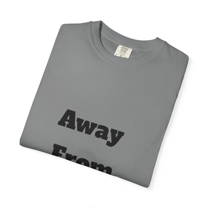 Buy Printed White T Shirts Online For Unisex | White T Shirts For Office Professionals With Quote -"Away From Desk" Printify