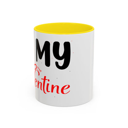 Buy Printed Coffee Mugs Online | White Ceramic Mugs Online With Quote "Be My Valentine" Printify