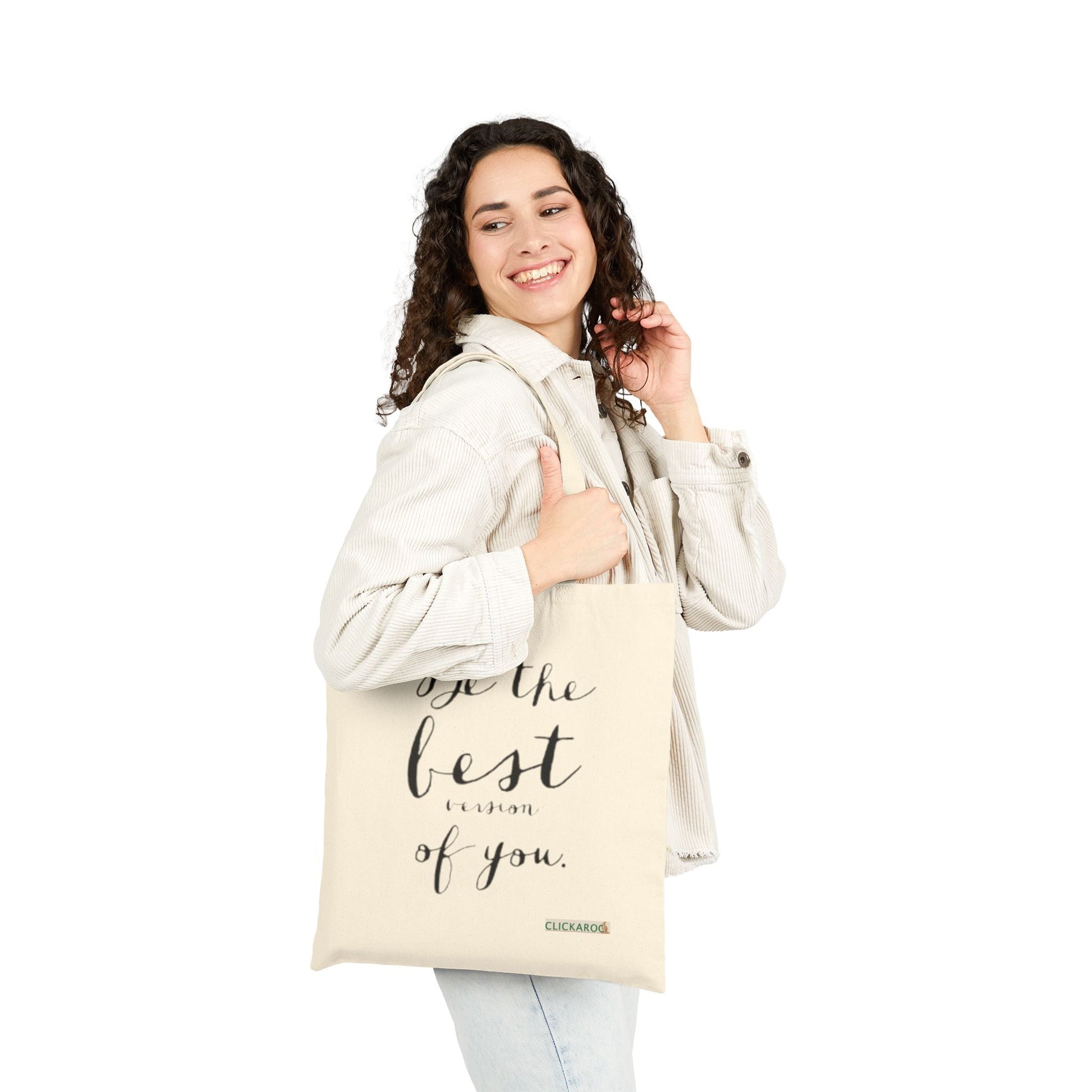 Buy Be the Best of You Cotton Tote Bag Inspirational Canvas Printify