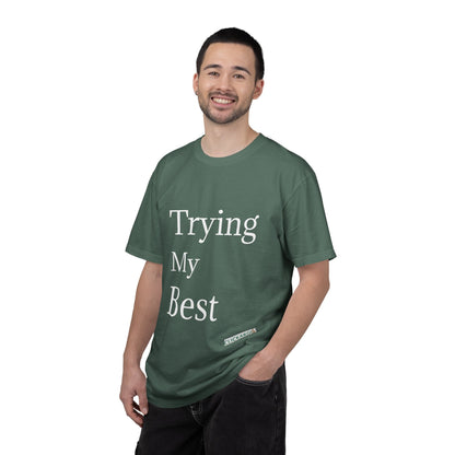 Buy Trying My Best Minimal Black T-Shirt Funny Unisex Printed T-Shirt Printify