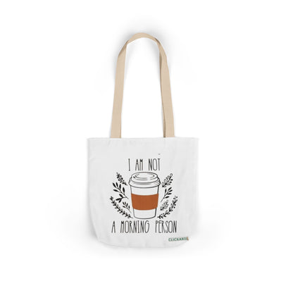 Buy “I Am Not a Morning Person” Funny Canvas Tote Bag Printify