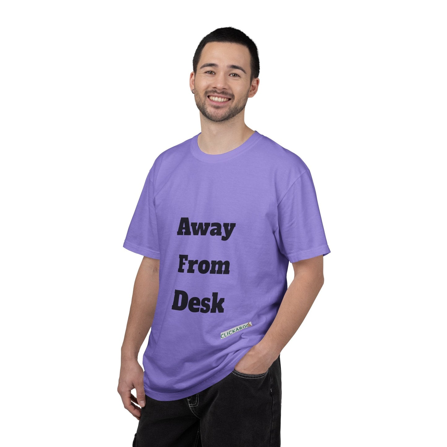 Buy Printed White T Shirts Online For Unisex | White T Shirts For Office Professionals With Quote -"Away From Desk" Printify
