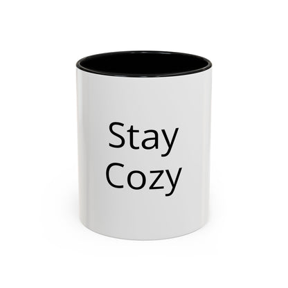 Stay Cozy Accent Coffee Mug — Cozy Minimalist Ceramic Coffee Cup (11/15oz)