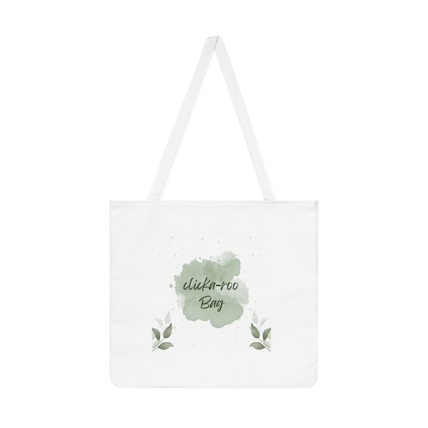 Tote Bag — 'Tote-ally Awesome' & Green Watercolor Floral Shoulder Tote