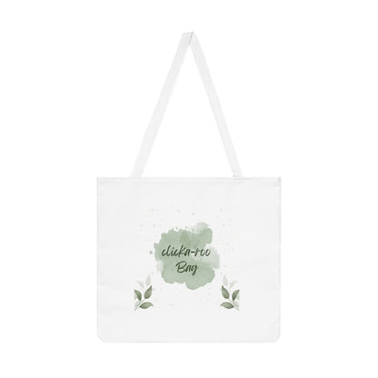 Tote Bag — 'Tote-ally Awesome' & Green Watercolor Floral Shoulder Tote