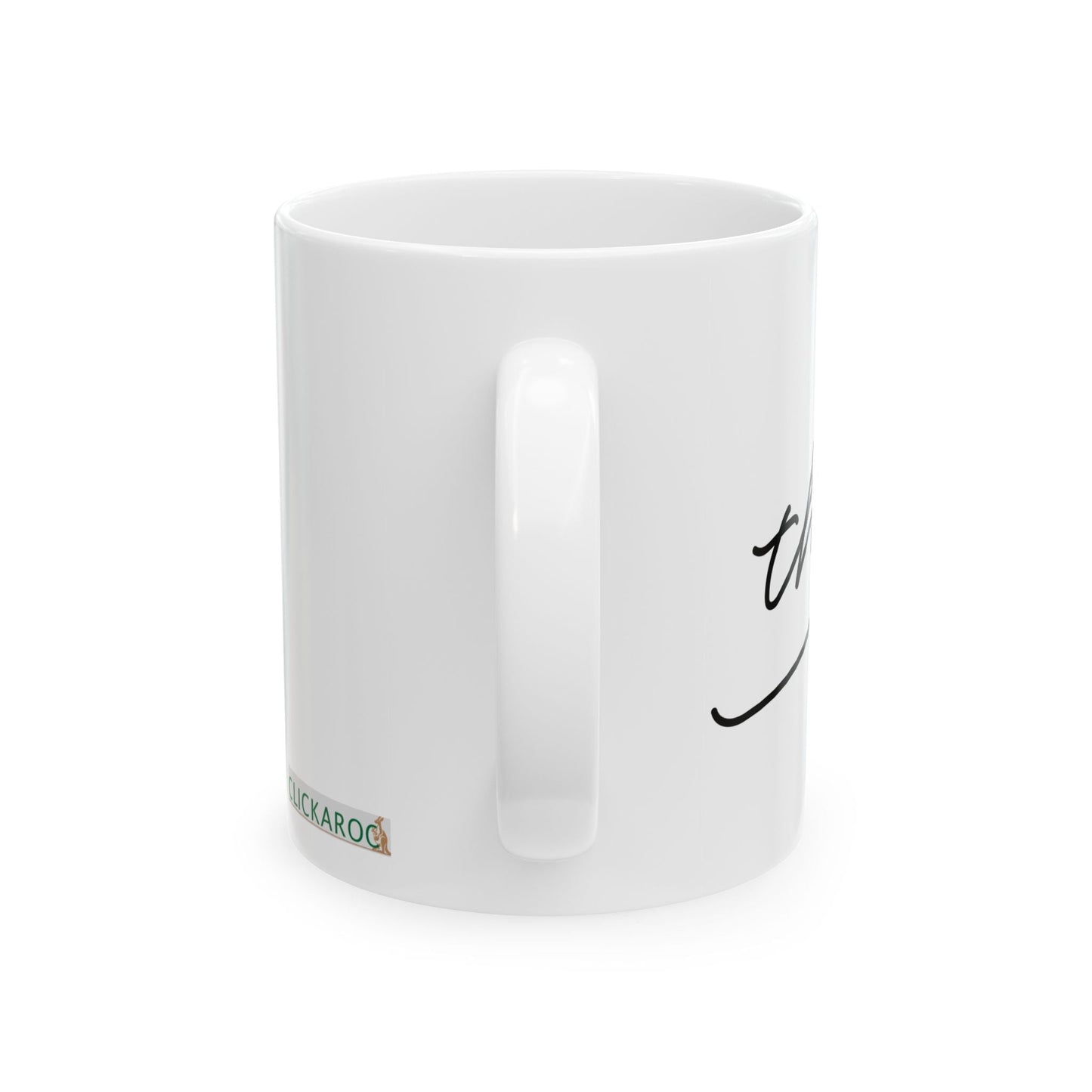 Thank You Ceramic Mug with Heart Appreciation Coffee Cup Gift Printify