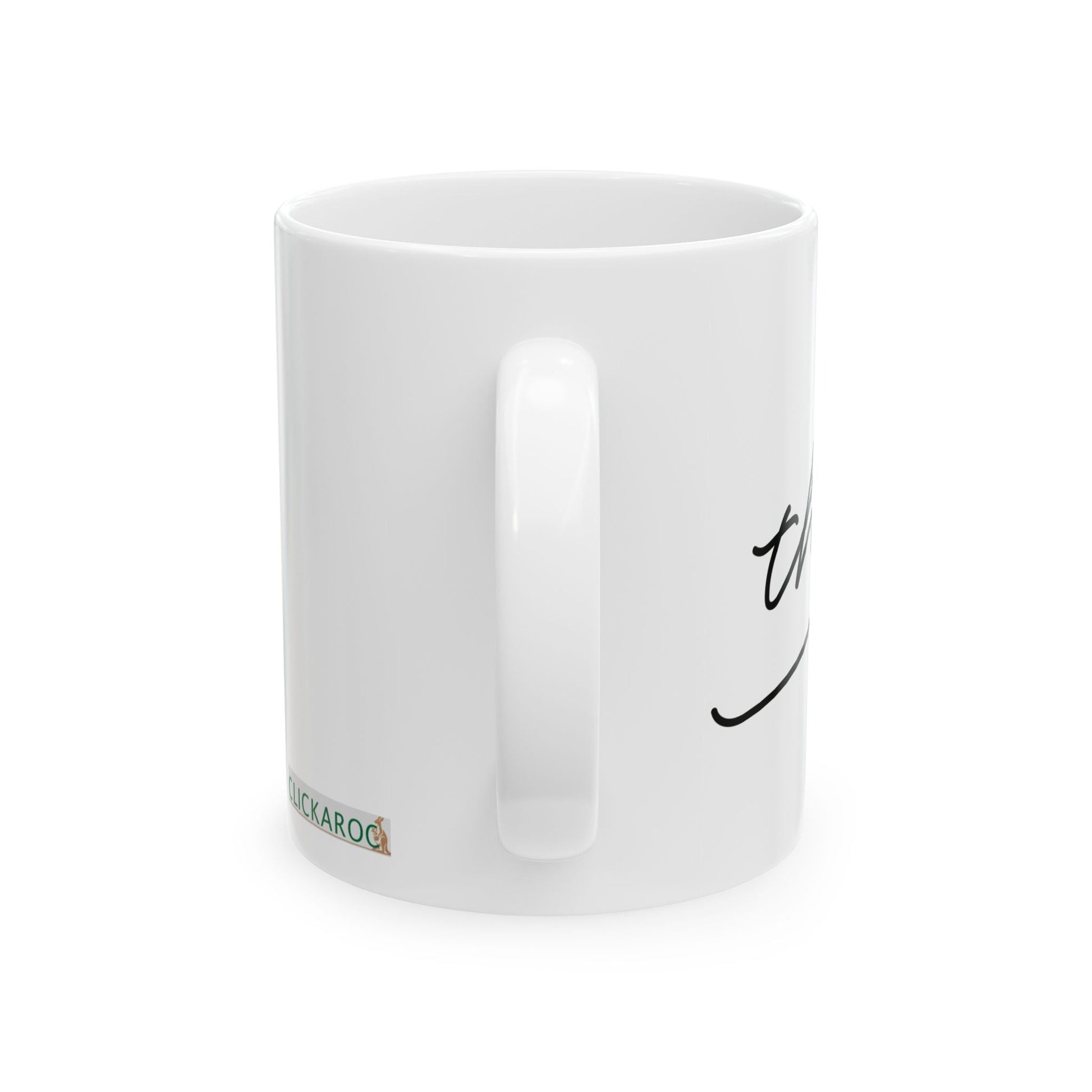 Thank You Ceramic Mug with Heart Appreciation Coffee Cup Gift Printify