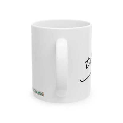 Thank You Ceramic Mug with Heart Appreciation Coffee Cup Gift Printify