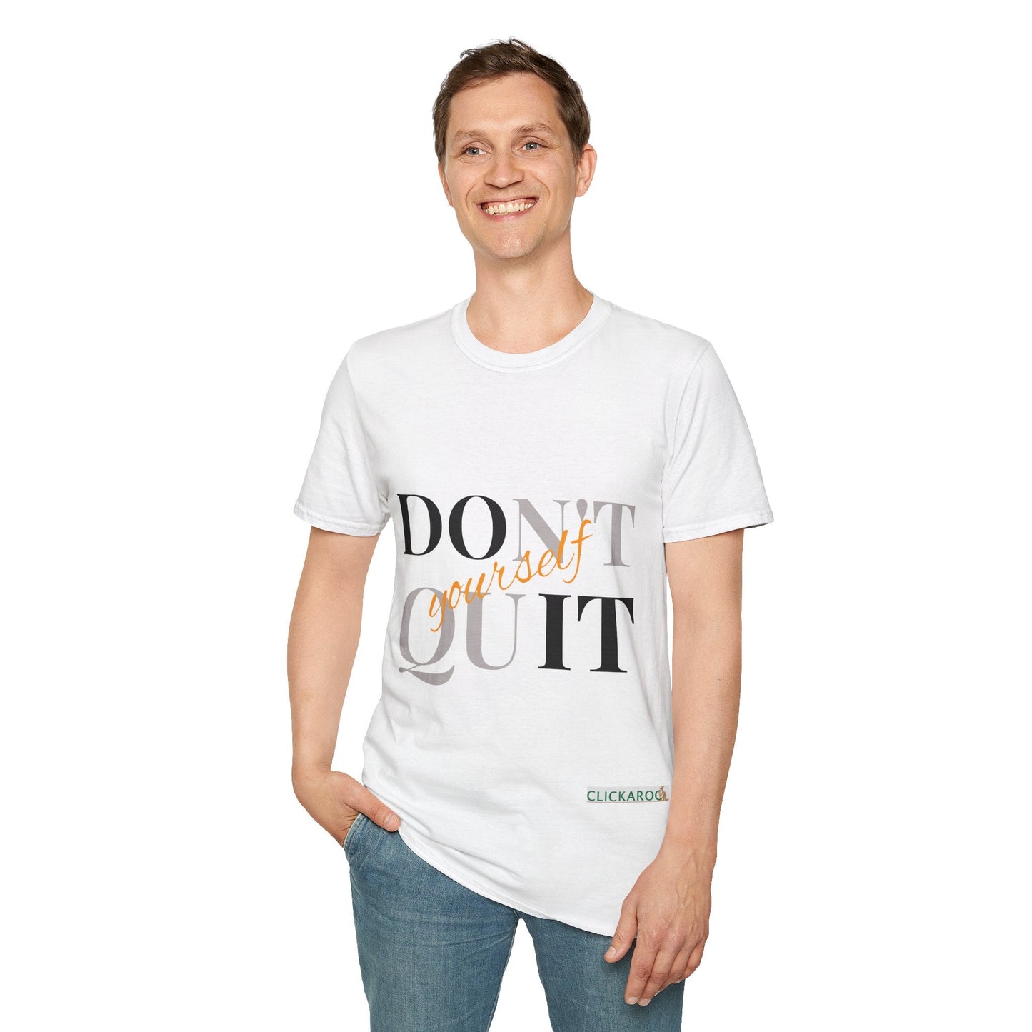 Buy Inspirational Printed T-Shirt "Don't Quit, yourself" Motivational Tee Printify