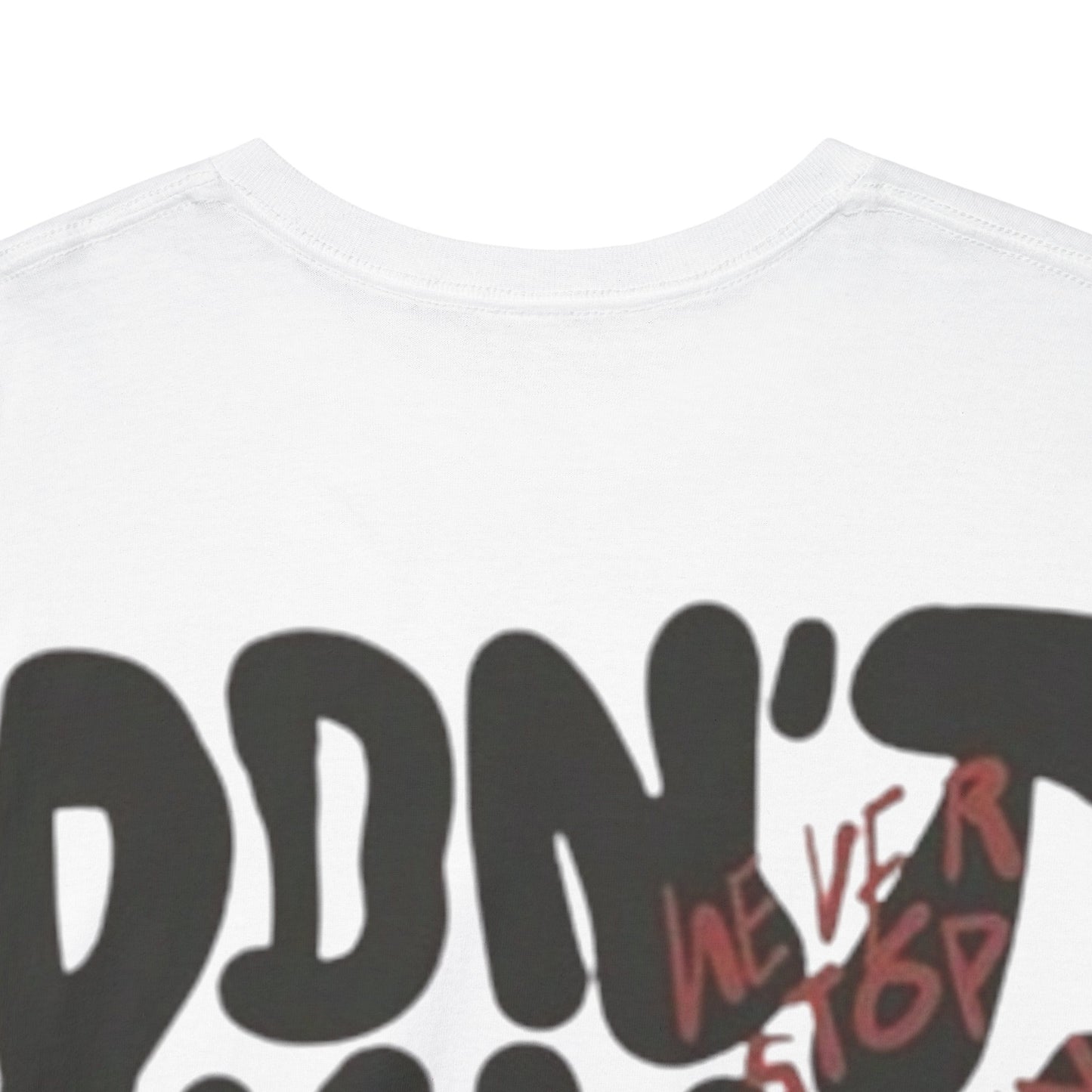 White Printed T Shirt for Mens – Don’t Give Up Graphic Tee