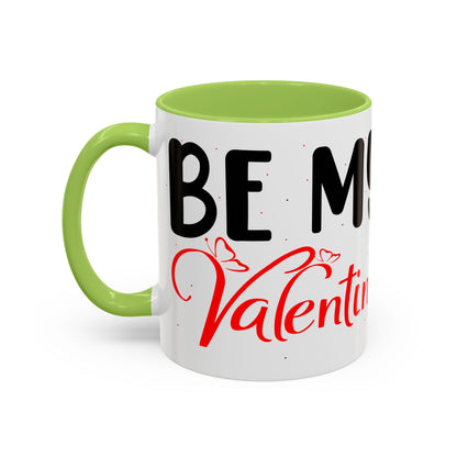 Buy Printed Coffee Mugs Online | White Ceramic Mugs Online With Quote "Be My Valentine" Printify