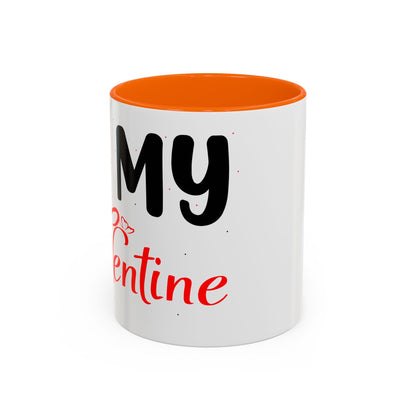 Buy Printed Coffee Mugs Online | White Ceramic Mugs Online With Quote "Be My Valentine" Printify