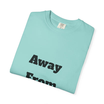 Buy Printed White T Shirts Online For Unisex | White T Shirts For Office Professionals With Quote -"Away From Desk" Printify