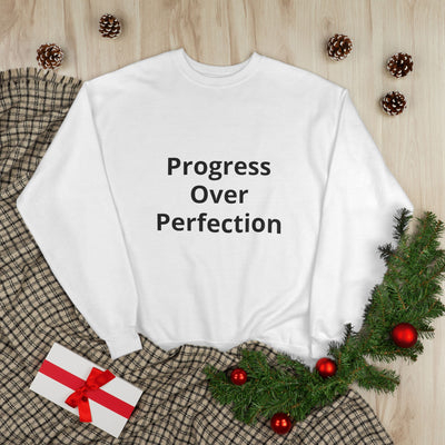 Progress Over Perfection Crewneck Sweatshirt — Cute 'Free Bear Hugs' Graphic