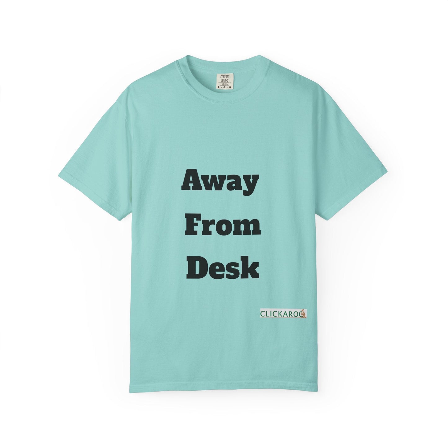 Buy Printed White T Shirts Online For Unisex | White T Shirts For Office Professionals With Quote -"Away From Desk" Printify