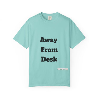 Buy Printed White T Shirts Online For Unisex | White T Shirts For Office Professionals With Quote -"Away From Desk" Printify