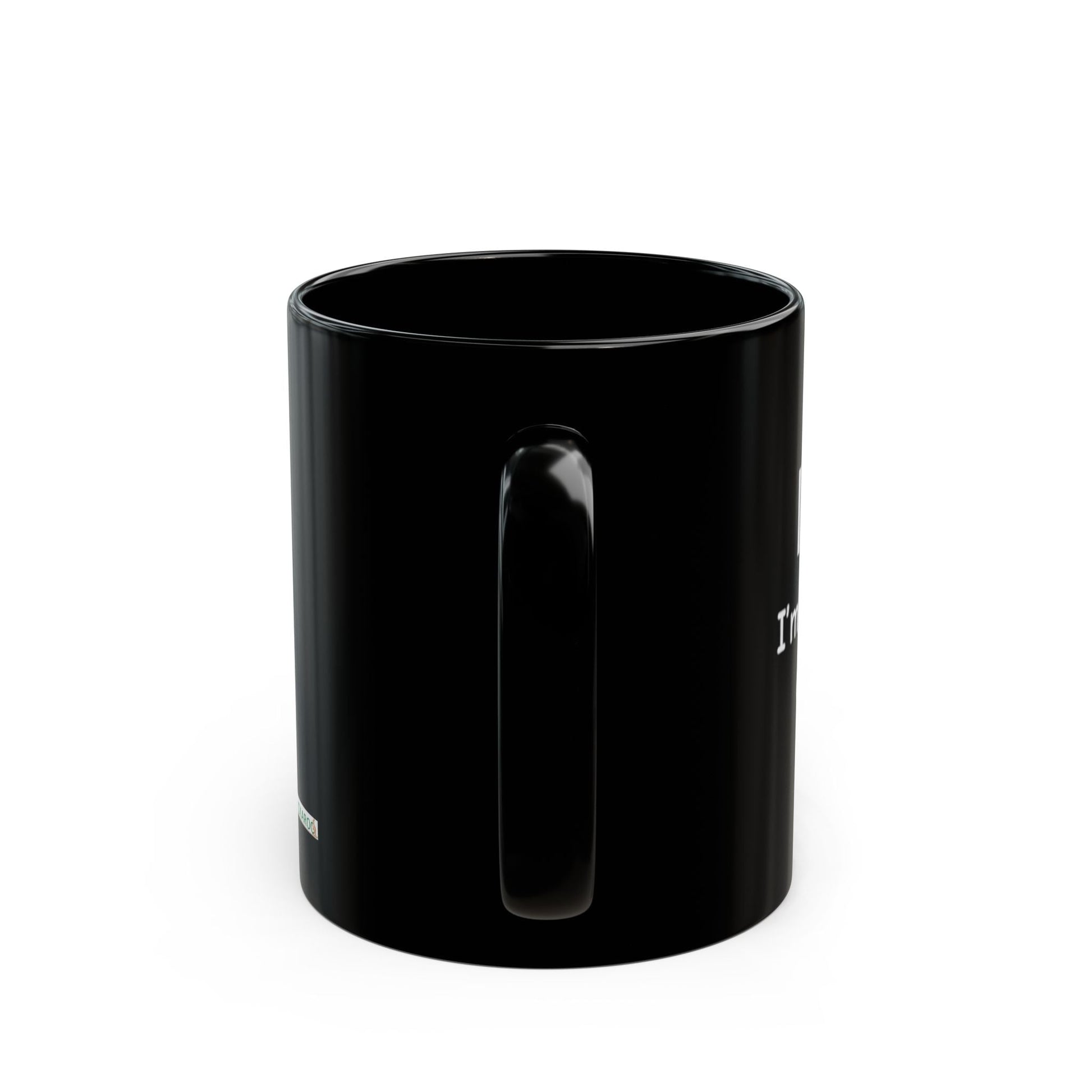 Buy Black Mug Minimalist Humor Coffee Cup with Printed White Text Printify
