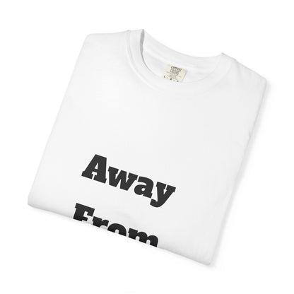 Buy Printed White T Shirts Online For Unisex | White T Shirts For Office Professionals With Quote -"Away From Desk" Printify