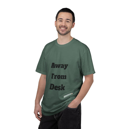 Buy Printed White T Shirts Online For Unisex | White T Shirts For Office Professionals With Quote -"Away From Desk" Printify