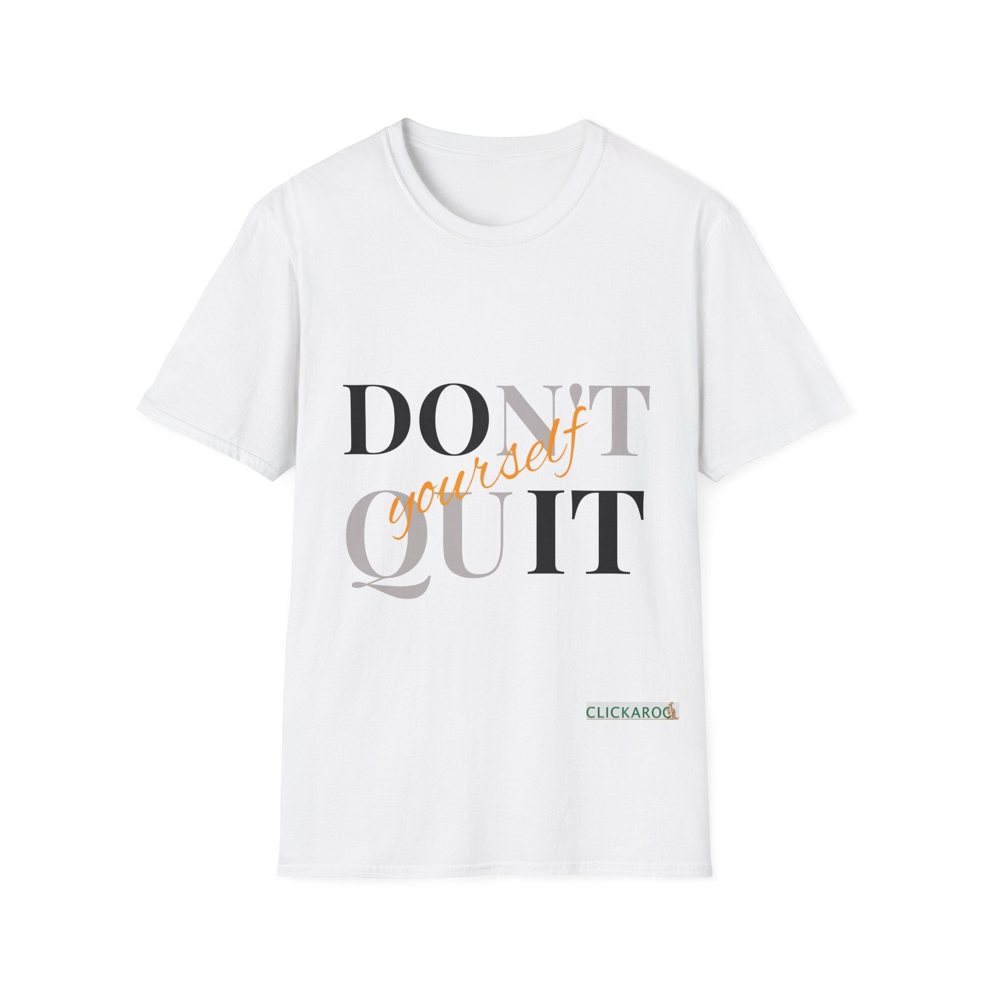 Buy Inspirational Printed T-Shirt "Don't Quit, yourself" Motivational Tee Printify