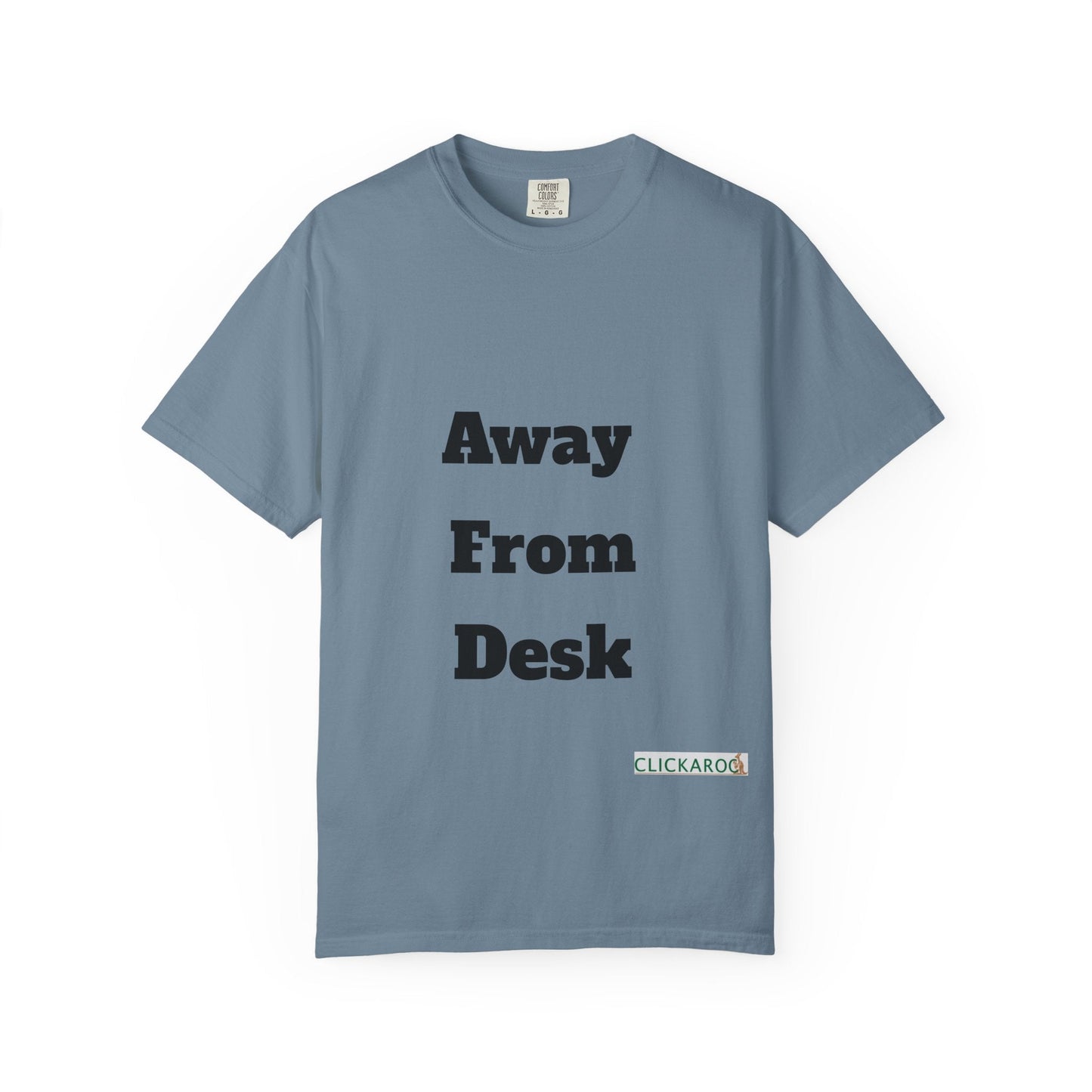 Buy Printed White T Shirts Online For Unisex | White T Shirts For Office Professionals With Quote -"Away From Desk" Printify