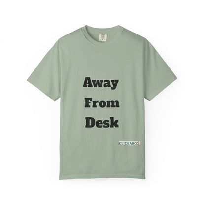 Buy Printed White T Shirts Online For Unisex | White T Shirts For Office Professionals With Quote -"Away From Desk" Printify