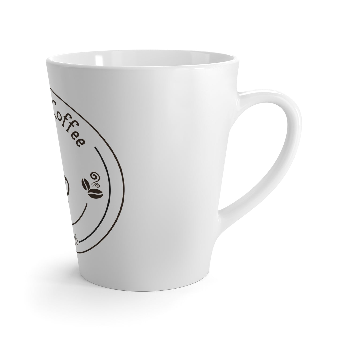 Latte Mug - Clickaaro Coffee Logo Ceramic Mug (Est. 2026)